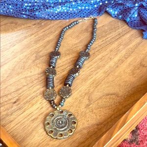 Cool metal and beads necklace